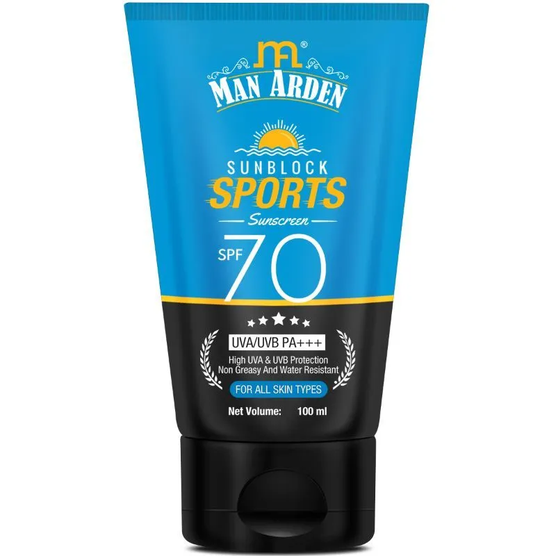 Man Arden Sun Block Sports Sunscreen SPF 70 - For All Skin Types - UVA/UVB PA+++