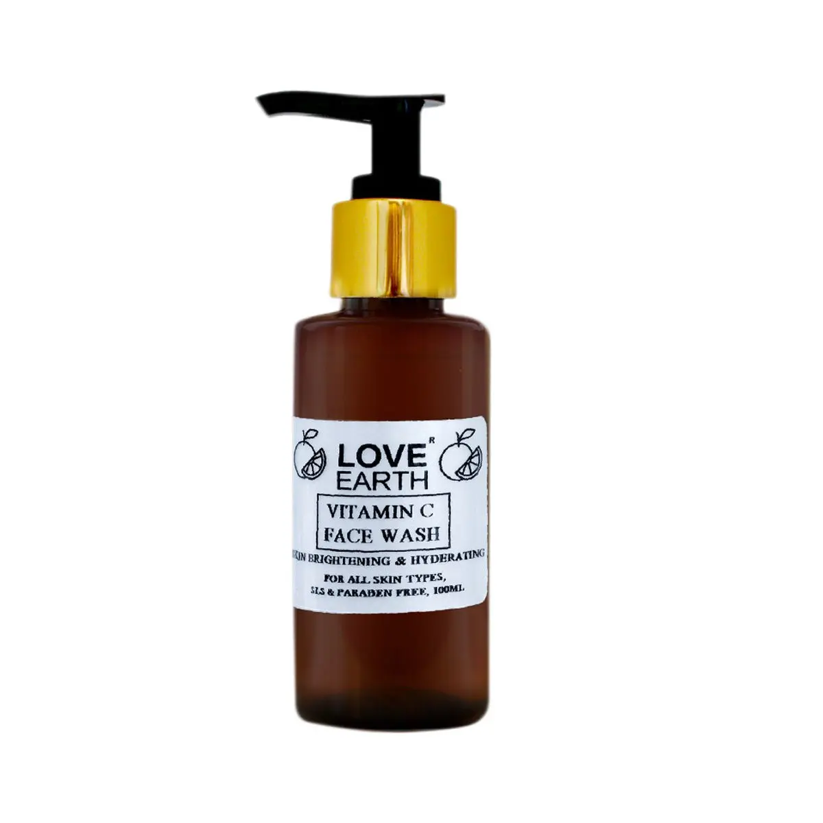 Love Earth Vitamin C Face Wash With Pure Vitamin C, Ashwgandha & Aloe Vera Extracts For Skin Hydration & Skin Radiance For All Skin Types 100ml