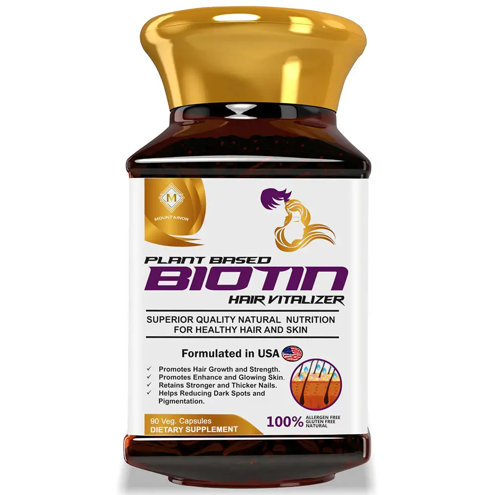 Mountainor Plant-Based Biotin Hair Vitalizer,  90 capsules  Unflavoured