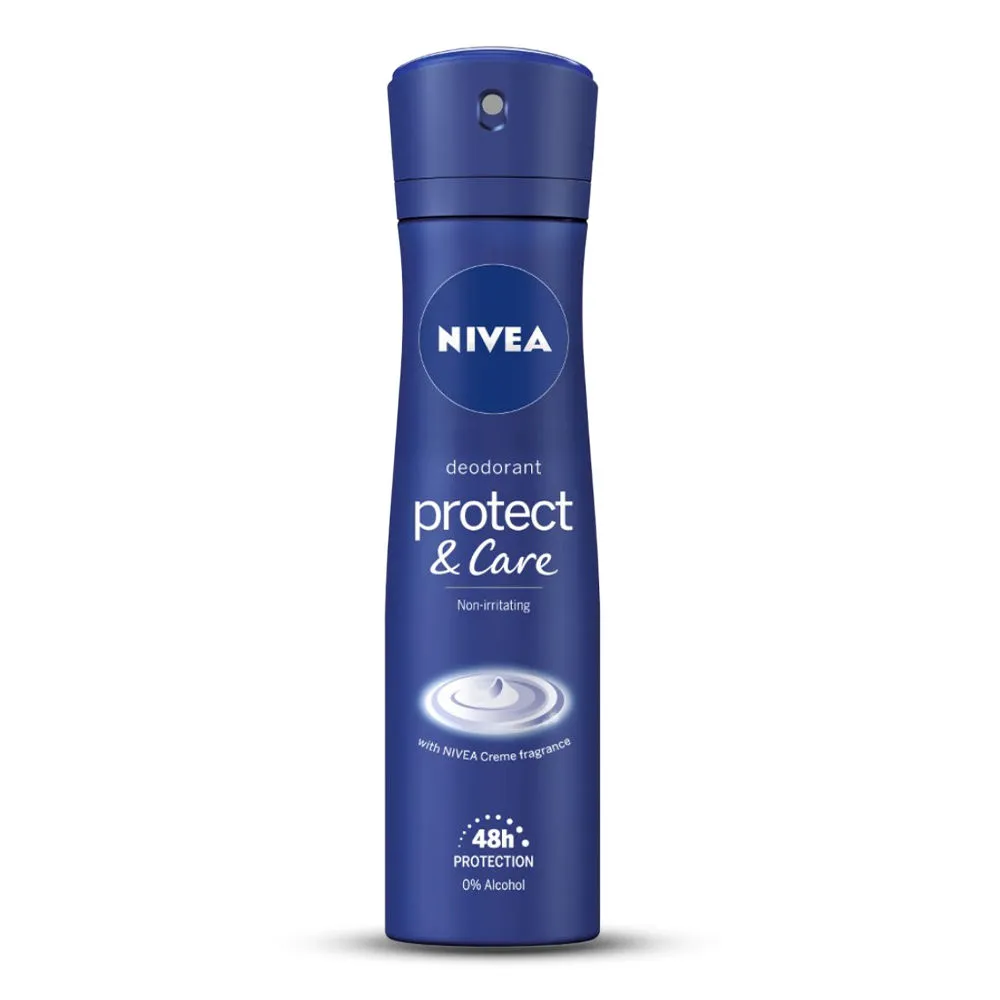 NIVEA Women Deodorant, Protect & Care, Non-Irritating & 48h Protection with NIVEA Creme Fragrance